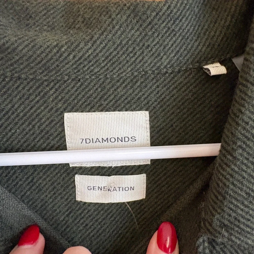 7Diamonds Generation Long Sleeve Polo Dress Dark green Khaki XS WGD-8000‎ New